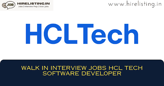 Walk in Interview Jobs HCL Tech Logo