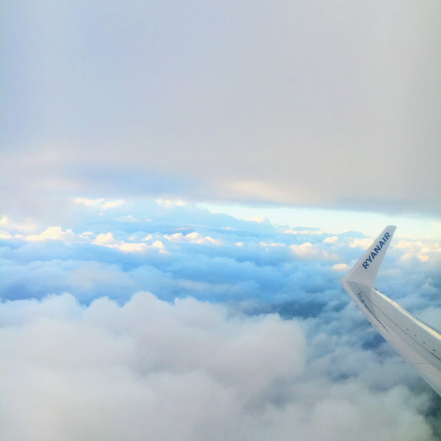 plane window view