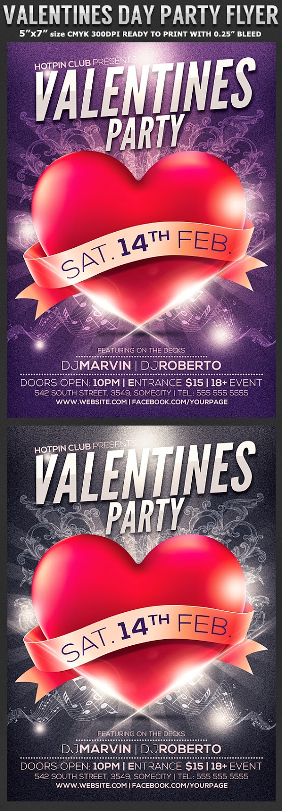  Valentine's Day Party Flyer Template