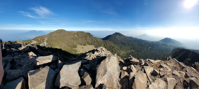 view from Mount Arjuno summit