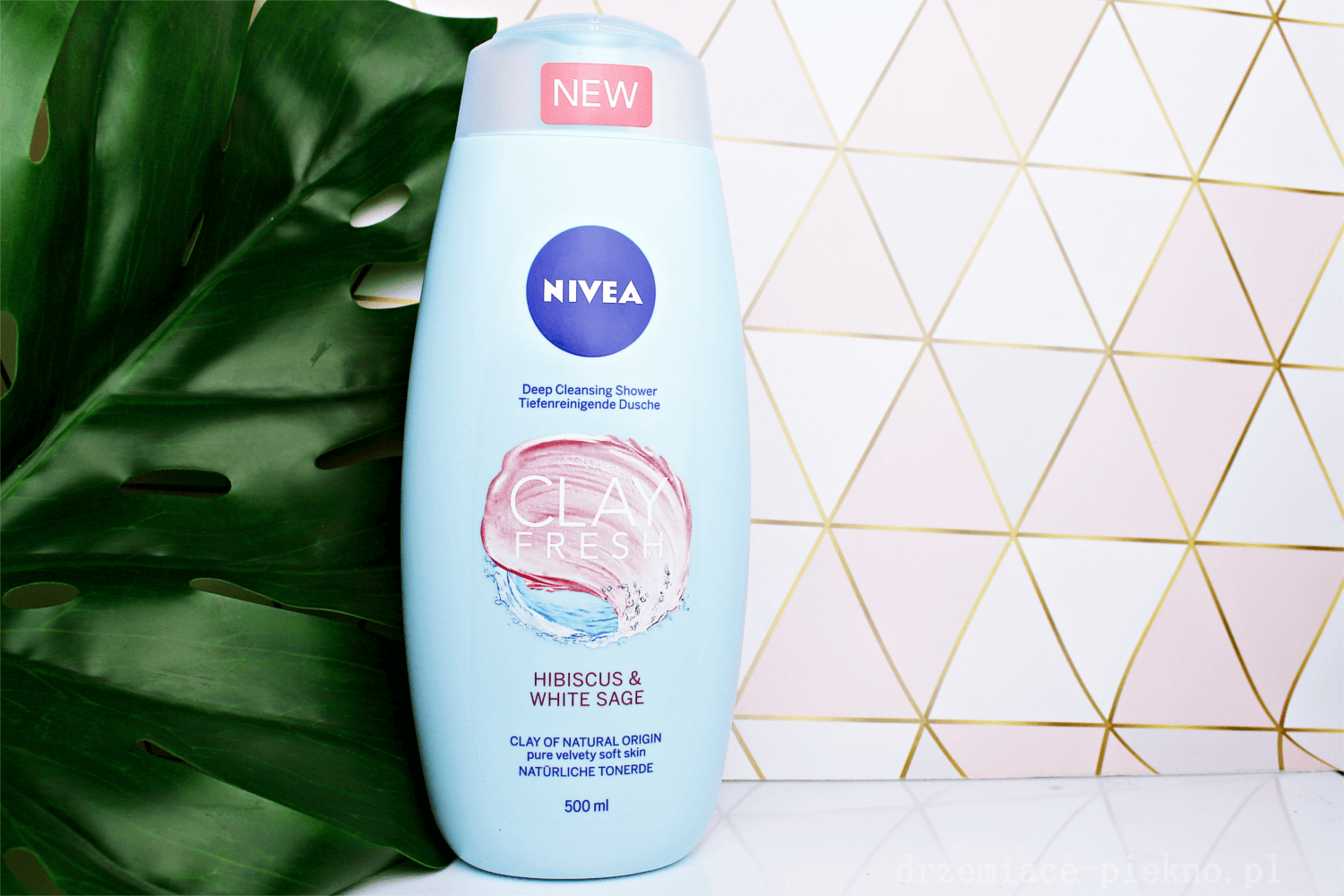 Nivea Clay Fresh, glinka w żelu pod prysznic, hibiscus & white sage