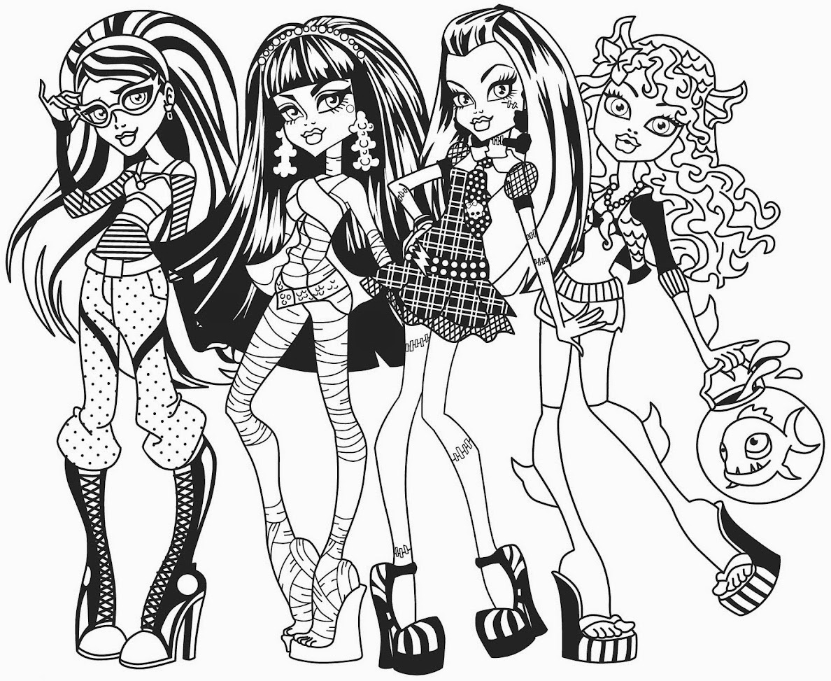 monster high coloring pages printable for boys