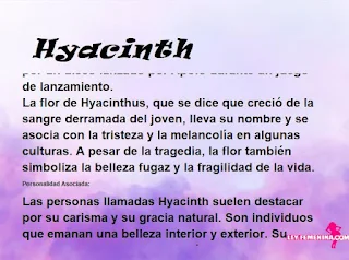 significado del nombre Hyacinth