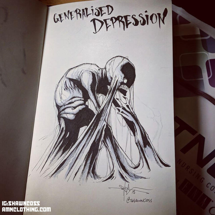 Artist Illustrates Mental Illness And Disorders To Rid Them Of Stigma