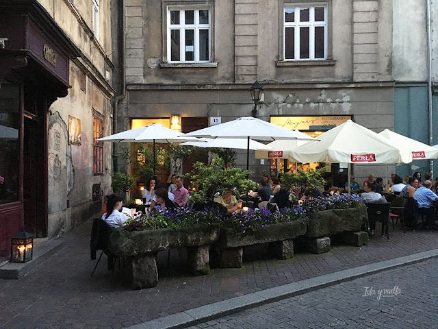 Cracovia fotos terraza en la calle Tomasza