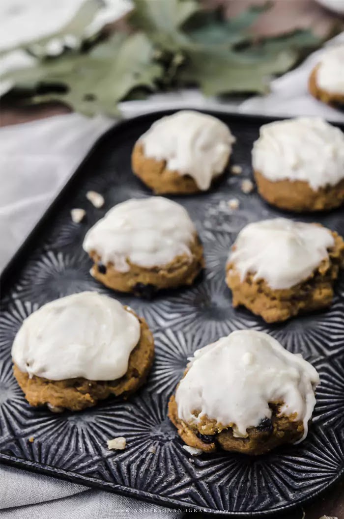 Recipe for Soft Pumpkin Cookies with Brown Butter Glaze