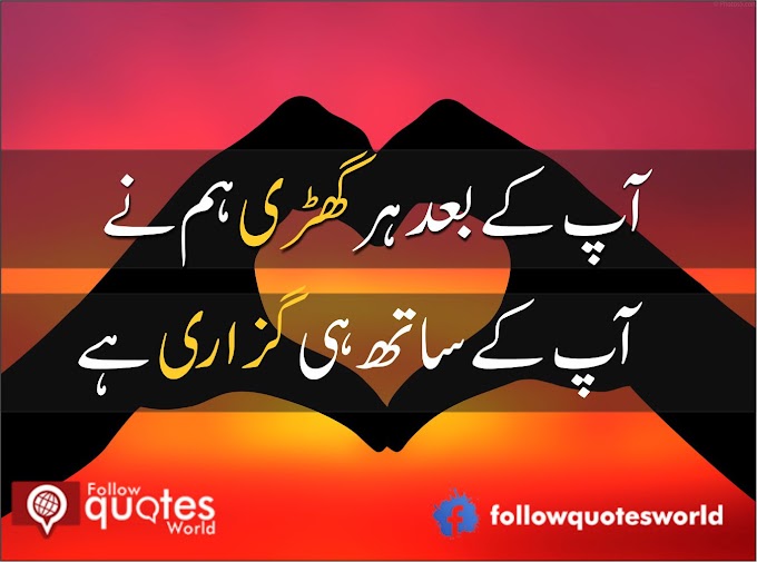 آپ کے بعد ہر گھڑی ہم نے