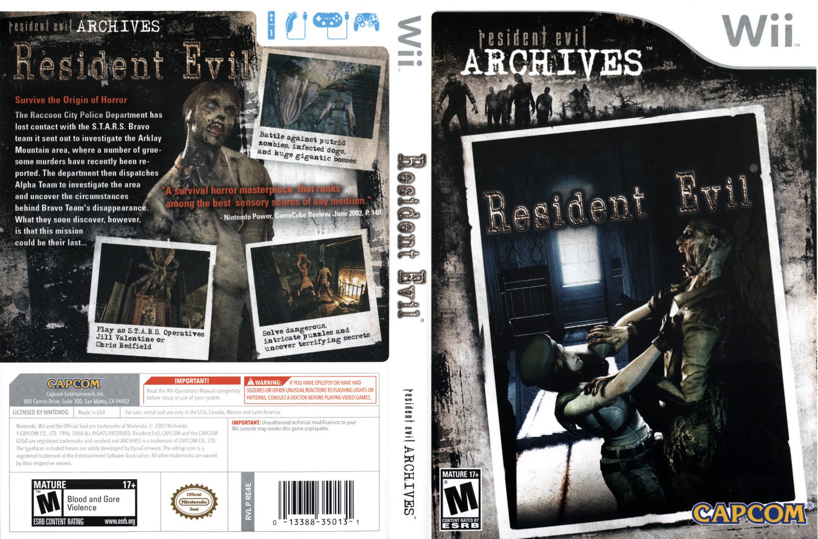 Games Covers: Resident Evil - Zero Archvives Custom - Wii