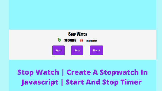 Watch Create A Stopwatch In | Start And Stop Timer - Code With Random