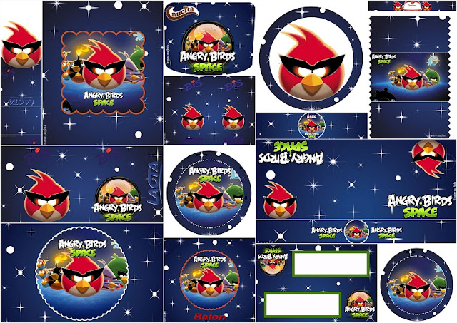 Angry Birds Space: Free Printable Candy Bar Labels.