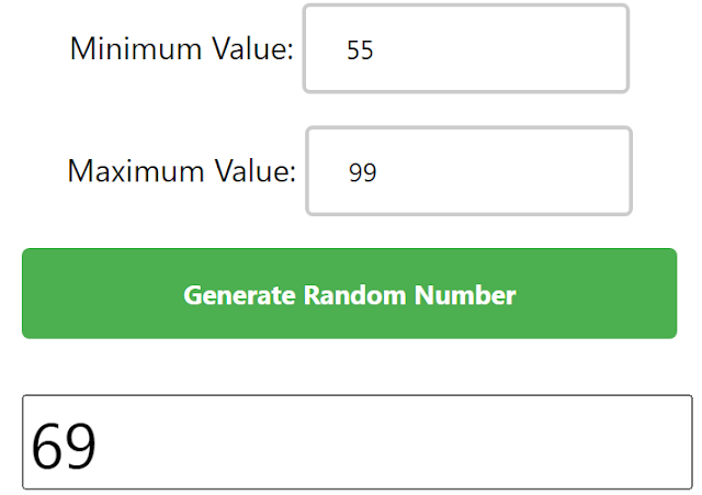 Random Number Generator Using Javascript