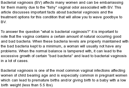 Bacterial Vaginosis Forums