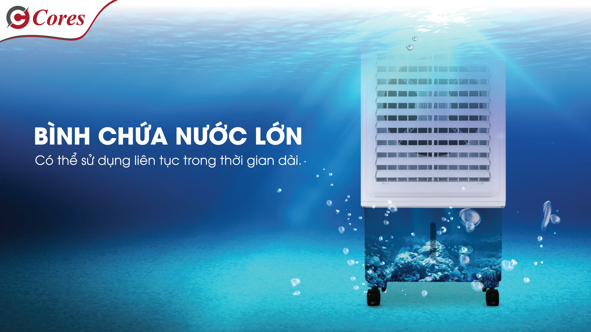 QUẠT ĐIỀU HÒA CORES CM-40BW – 40 LÍT ĐIỆN TỬ