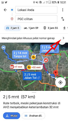 Cara Hindari Ganjil Genap Menggunakan Gogle Maps