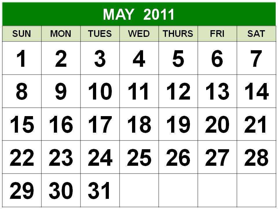may 2011 calendar printable. free printable calendars may