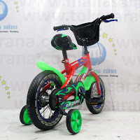 12 lazaro sepeda anak bmx Red/Green