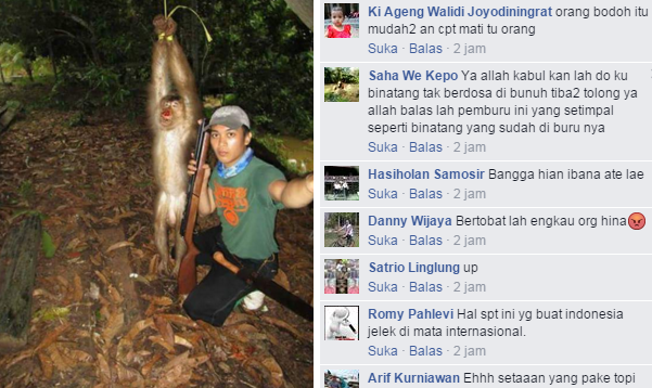 Orang di Facebook Membunuh Monyet Untuk Dimakan