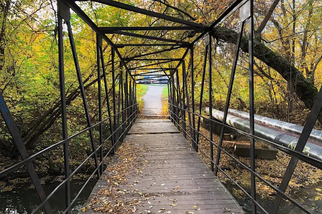 Дорогобужская улица, пешеходный мост через реку Сетунь | Dorogobuzhskaya ulitsa, pedestrian bridge over the Setun River