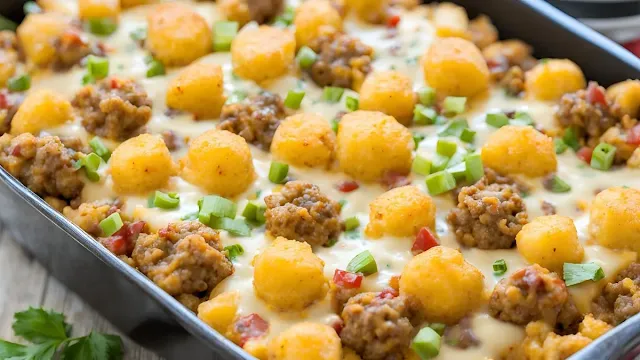 Cheeseburger Tater Tot Casserole