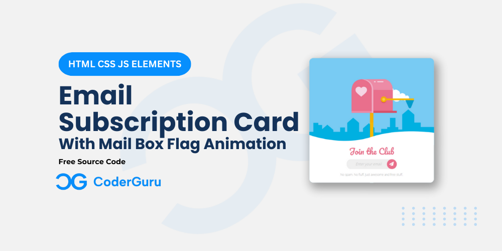 [HTML CSS JS] Email Subscription Card With Mail Box Flag Animation ...