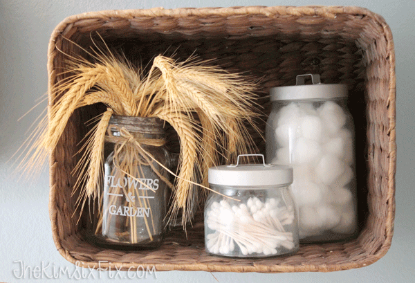 Bathroom basket shelves