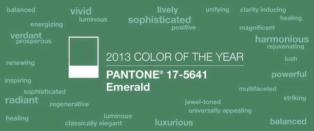 pantone color of the year emerald