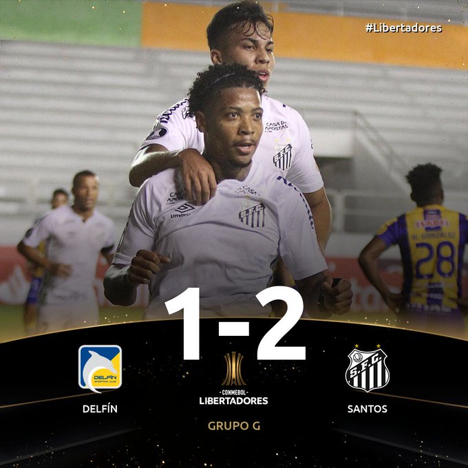 Delfín pierde en Manta, ante Santos FC por Copa Libertadores