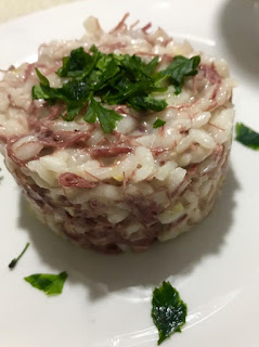 Risoto de carne seca com requeijão