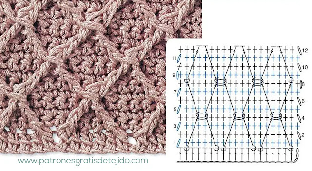 patron-punto-rombos-crochet