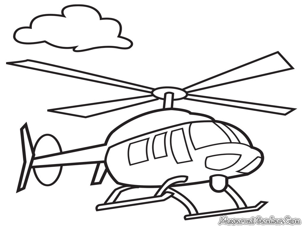 Mewarnai Gambar Helikopter | Mewarnai Gambar
