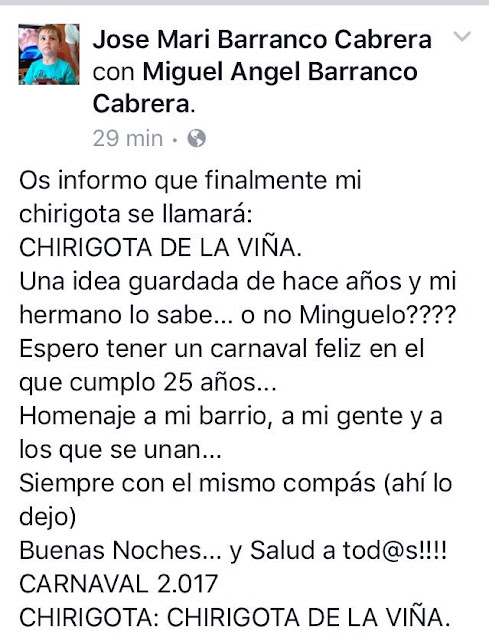 La Chirigota del Lacio para el COAC 2017