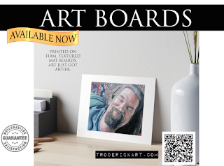 The Dude art board by Boulder artist Tom Roderick