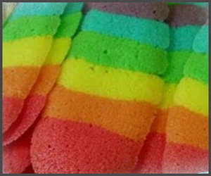 Kue Lidah Kucing Rainbow