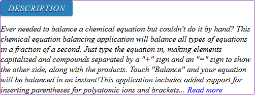 chemistry equation balancer