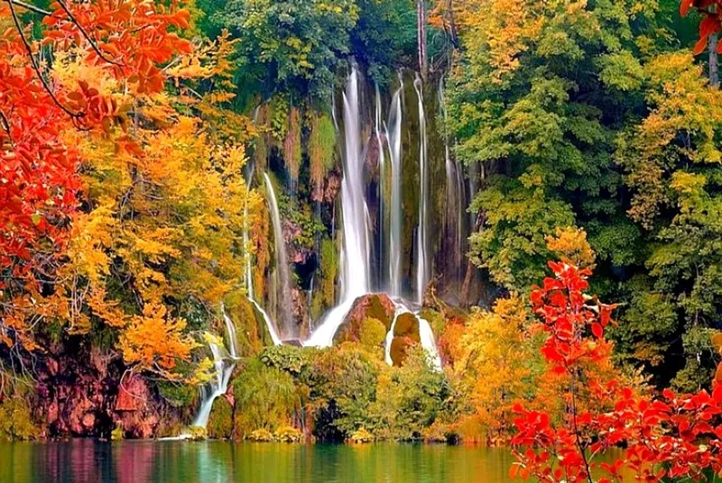 Waterfall in Deep Forest of Croatia