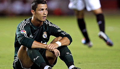 Cristiano Ronaldo with green Real Madrid shirt