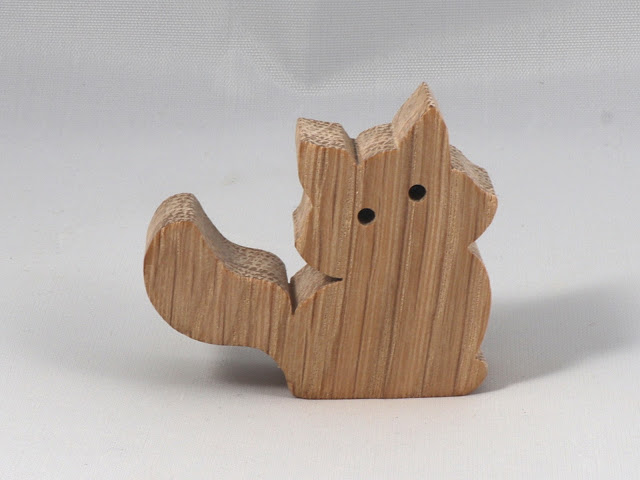Wood Toy Kitten/Cat Cutout. Handmade, Stackable, Unfinished, Unpainted, and Ready to Paint. From the Itty Bitty Animal Collection