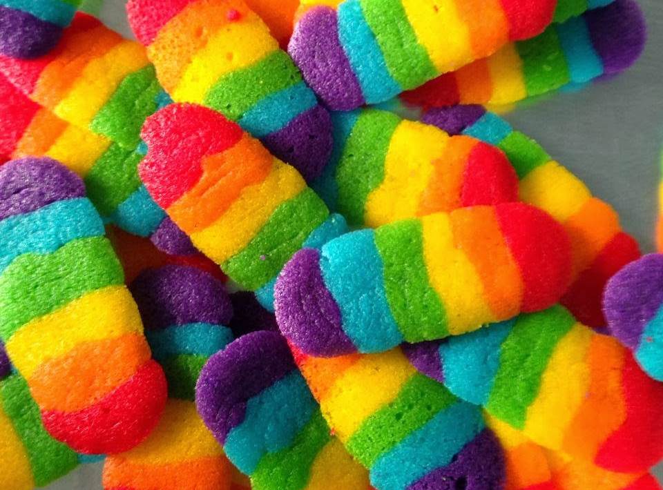 Resepi Biskut Lidah Kucing [Rainbow Cookies]  Blogopsi