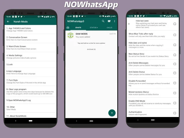 تحميل تطبيق واتساب ضد الحظر NOWhatsApp v9.65 Apk