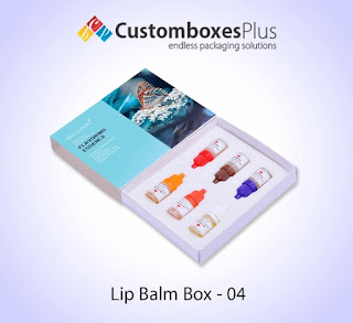 Special characteristics and unique features of custom lip balm boxes are provided at customboxesplus. Our highly trained staff is here to assist you without charging an extra penny and resolve your queries against the packaging problem. Lip balm boxes are utilized not only for storing, securing, and preserving the product inside but also to present the product in an eye-catchy form that increases the sales of the product and helps you to expand your business. Custom lip balm boxes with various designs, shapes, sizes, colors, patterns, and styles of your choice and requirement are manufactured at customboxesplus. Customization, designing, manufacturing, and printing are performed by us for your product.