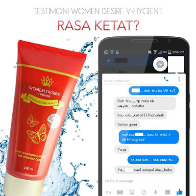 TESTIMONI PENGGUNA WOMEN DESIRE V HYGINE FEMININE WASH 