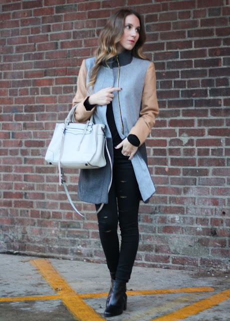 colorblock winter coat