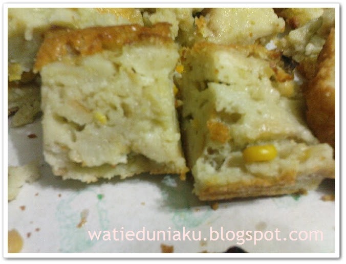 DUNIA WATIE: 1st time buat Bingka Roti Berjagung