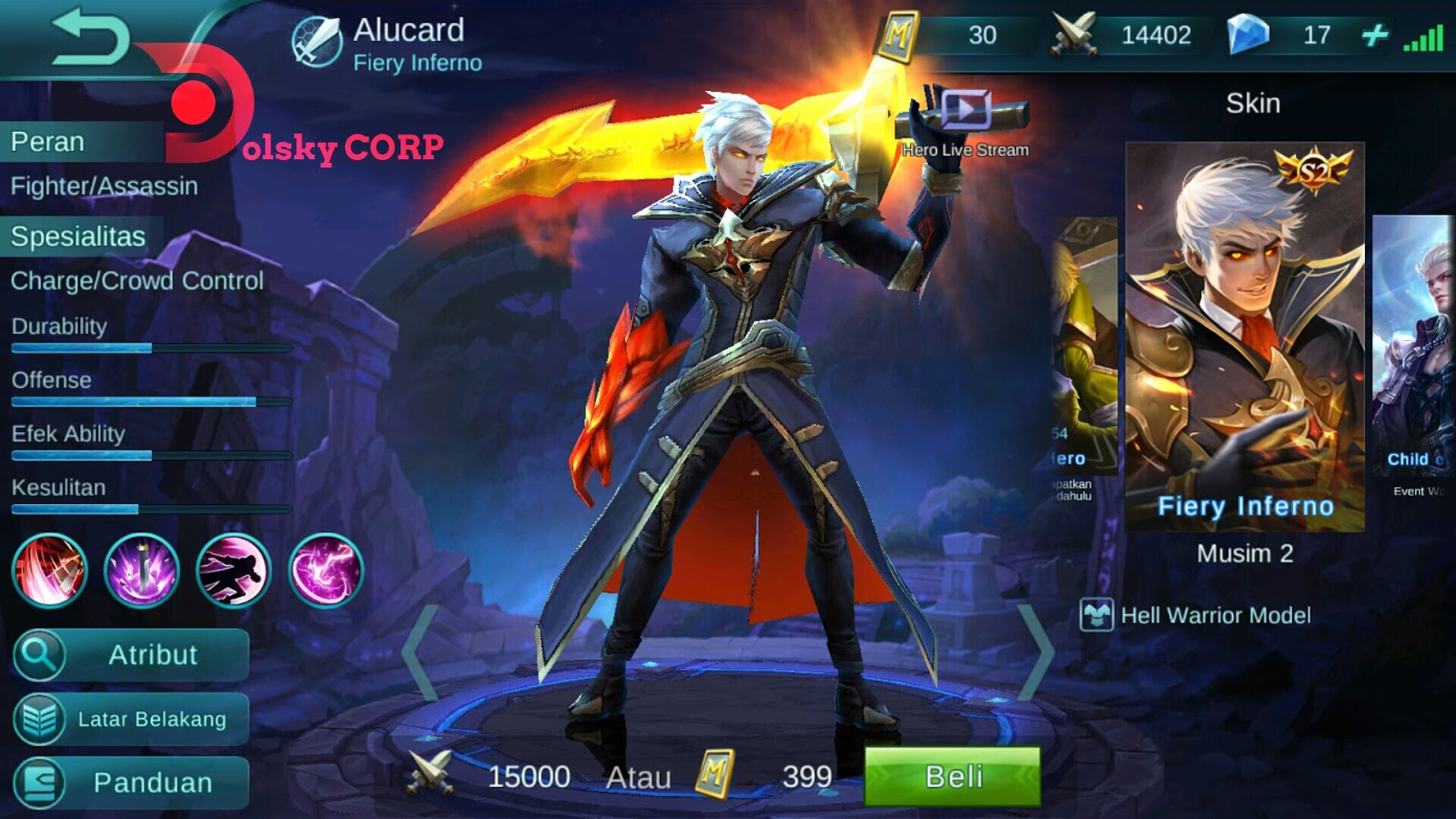 Hero Alucard Fiery Inferno High Damage Build Set Up Gear