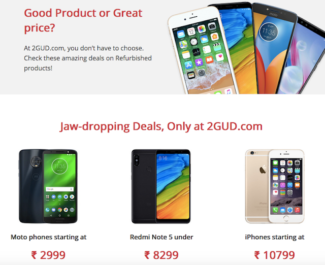 buy refurbished or used smartphone and mobile phone with huge discount and cash on delivery