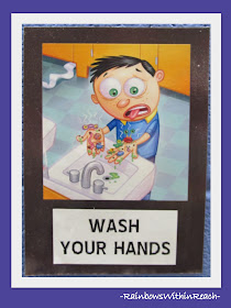 photo of: Hand Washing Reminder using Visual Cartoon style