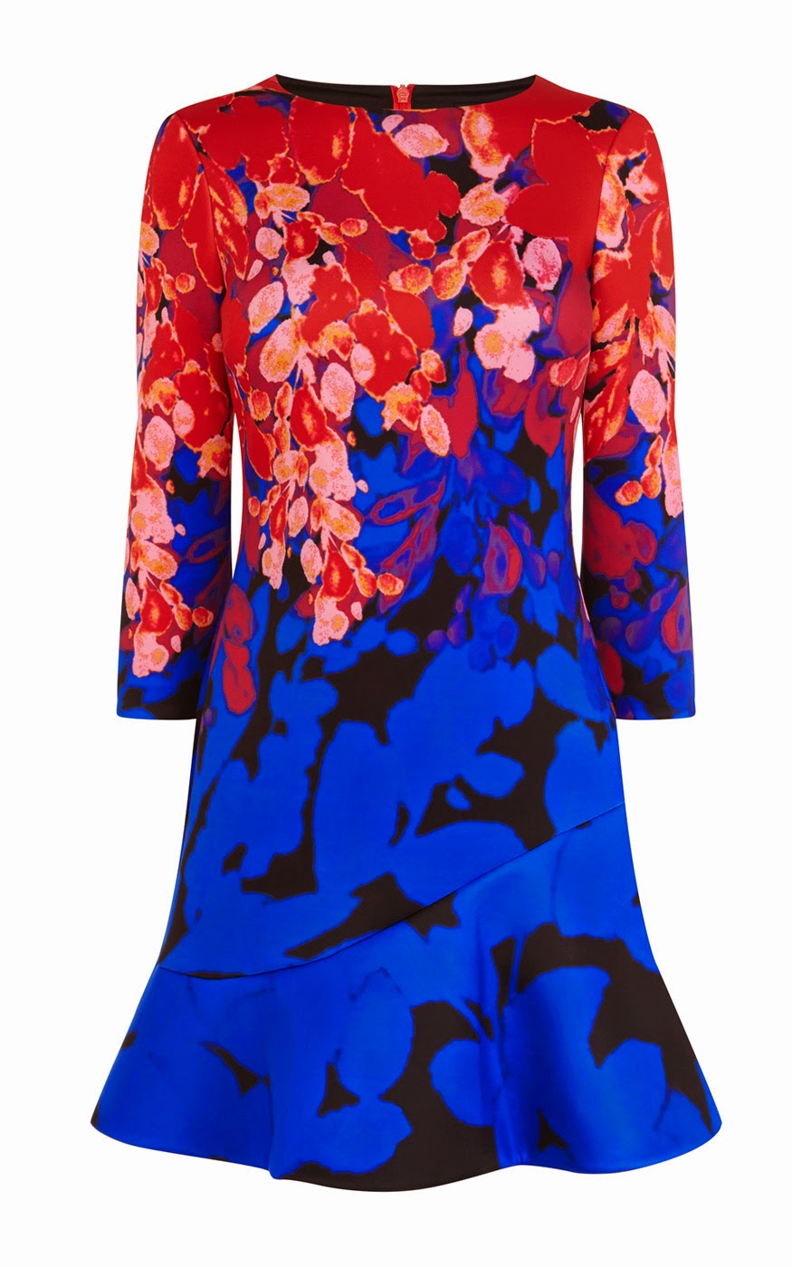 KAREN MILLEN FLORAL PRINT SCUBA DRESS