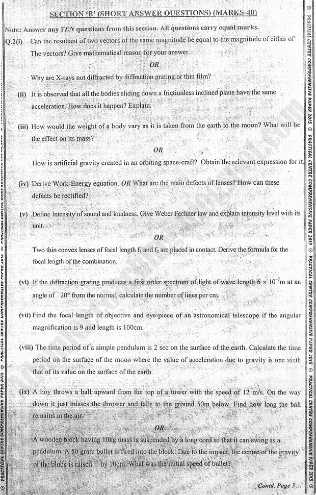 practical centre guess papers 2015 class 11th