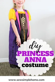 Sew up your own diy anna costume with this free peasant dress pattern and sewing tutorial.