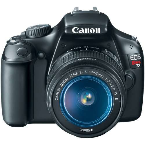 Canon EOS Rebel T3 12.2 MP CMOS Digital SLR with 18-55mm IS II Lens and EOS HD Movie Mode (Black)